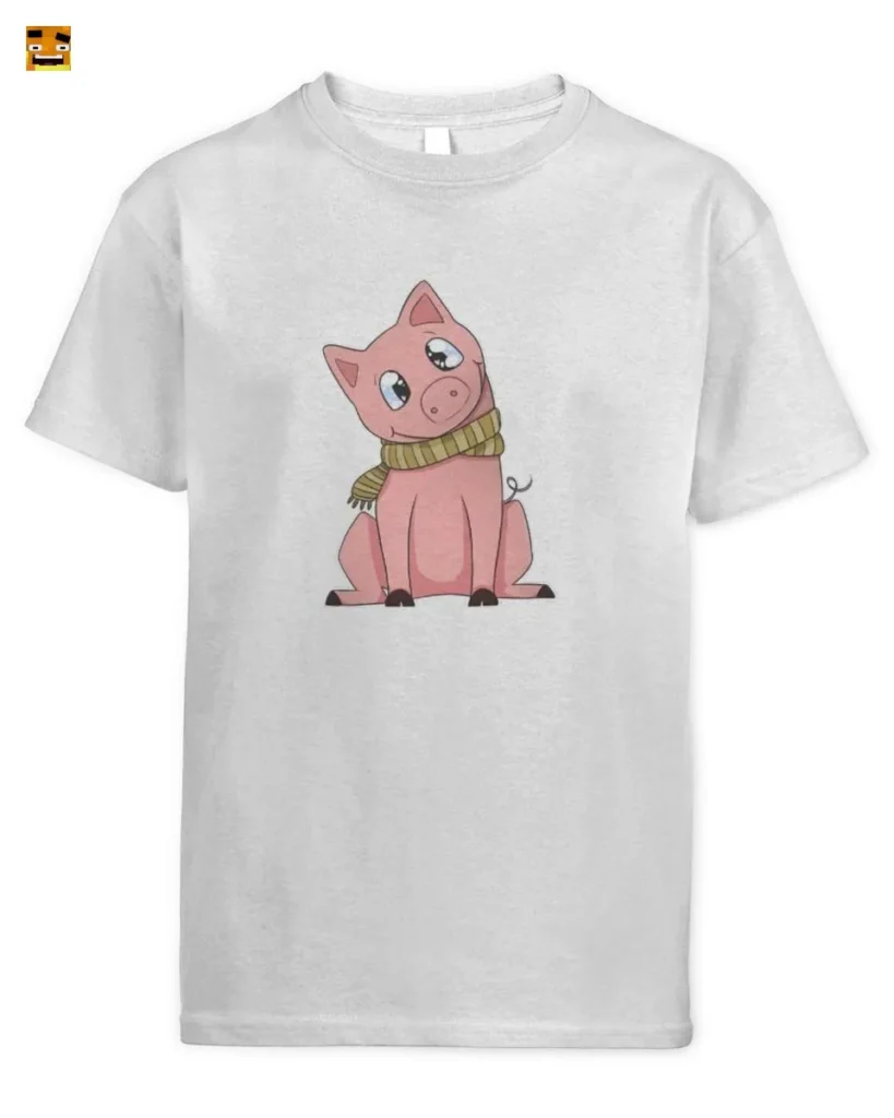 Paluten Süßes Gamer Schwein mit Schal Kawaii Glückssc T-Shirt